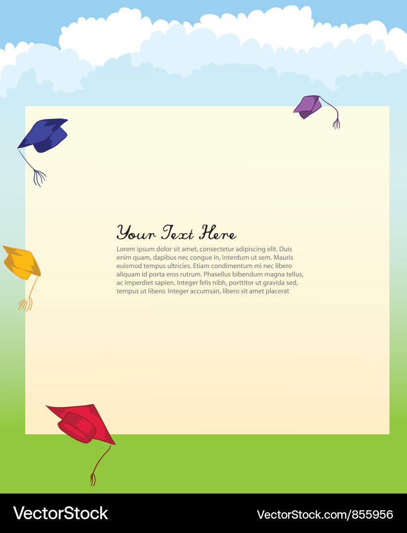 Graduation hats Royalty Free Vector Image - VectorStock