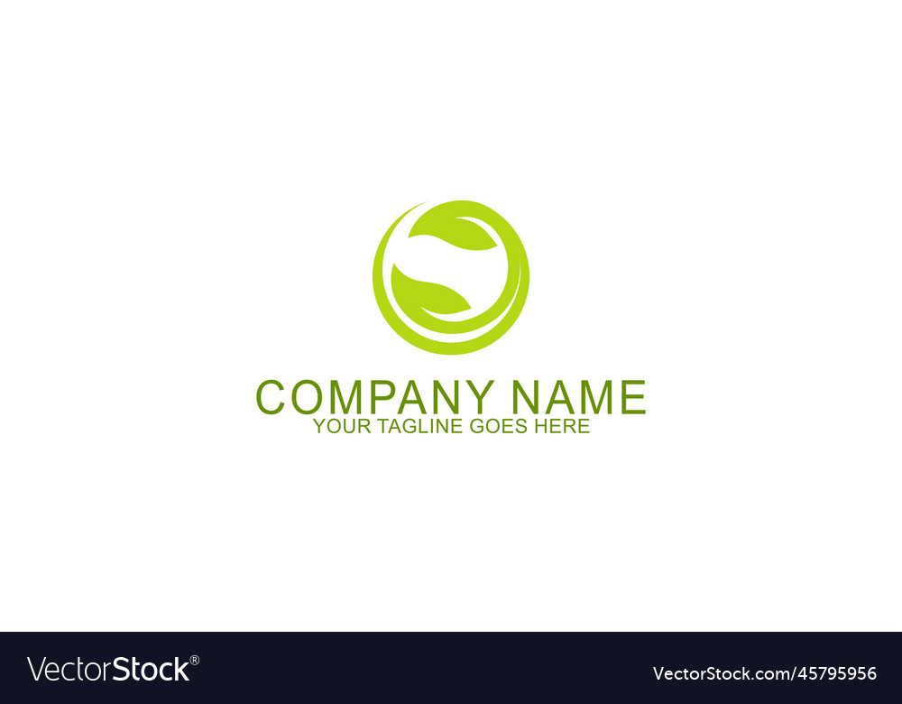 Green leaf eco nature ecology nature element Vector Image