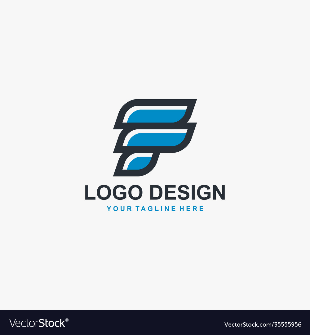 Letter f logo design monogram