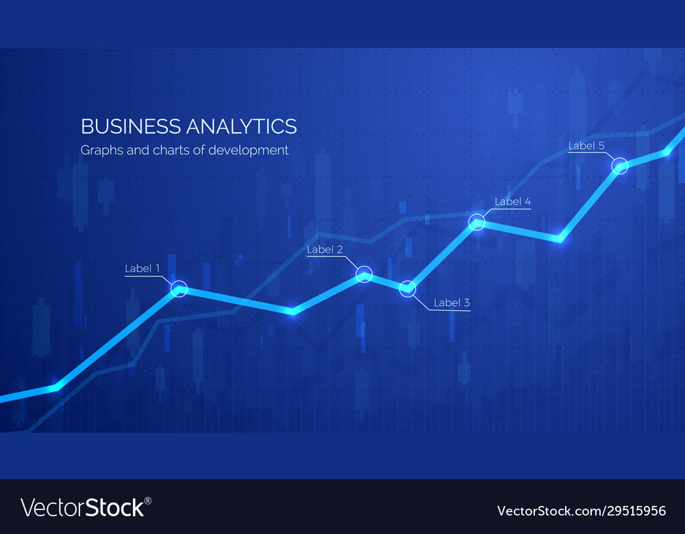 Monitoring finance profit and statistic graph vector image Monitoring finance profit and statistic graph