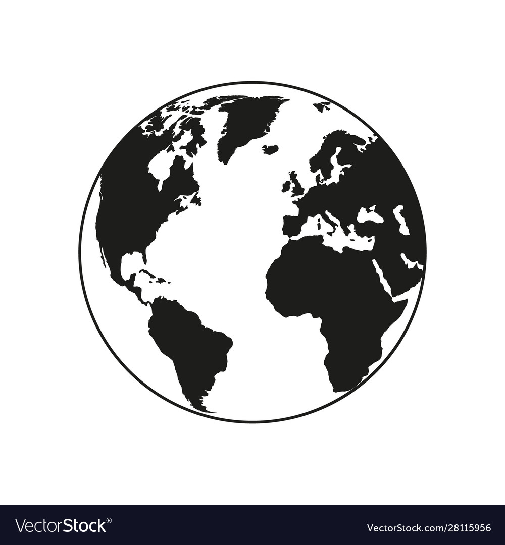 Planet earth icon isolated Royalty Free Vector Image