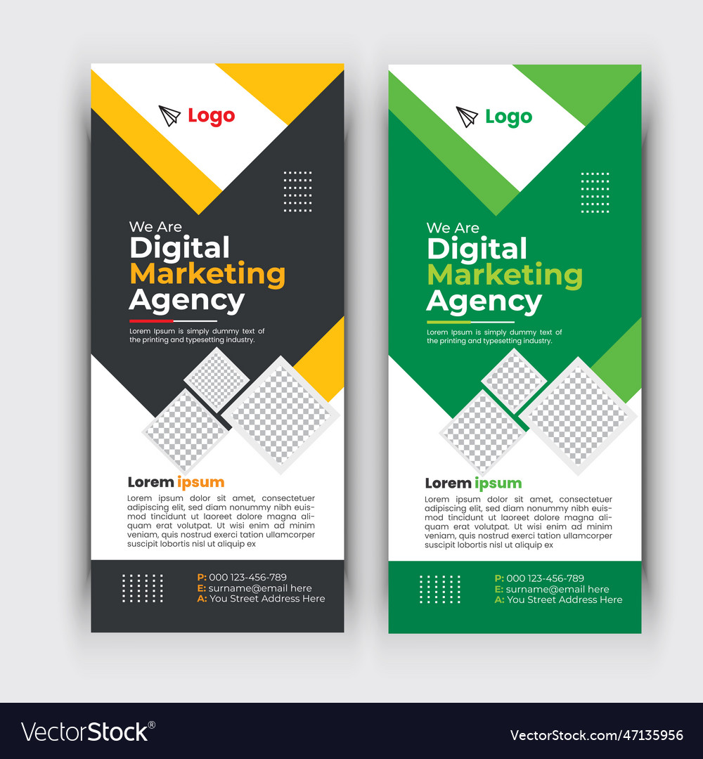 Professional stand banner template design Vector Image