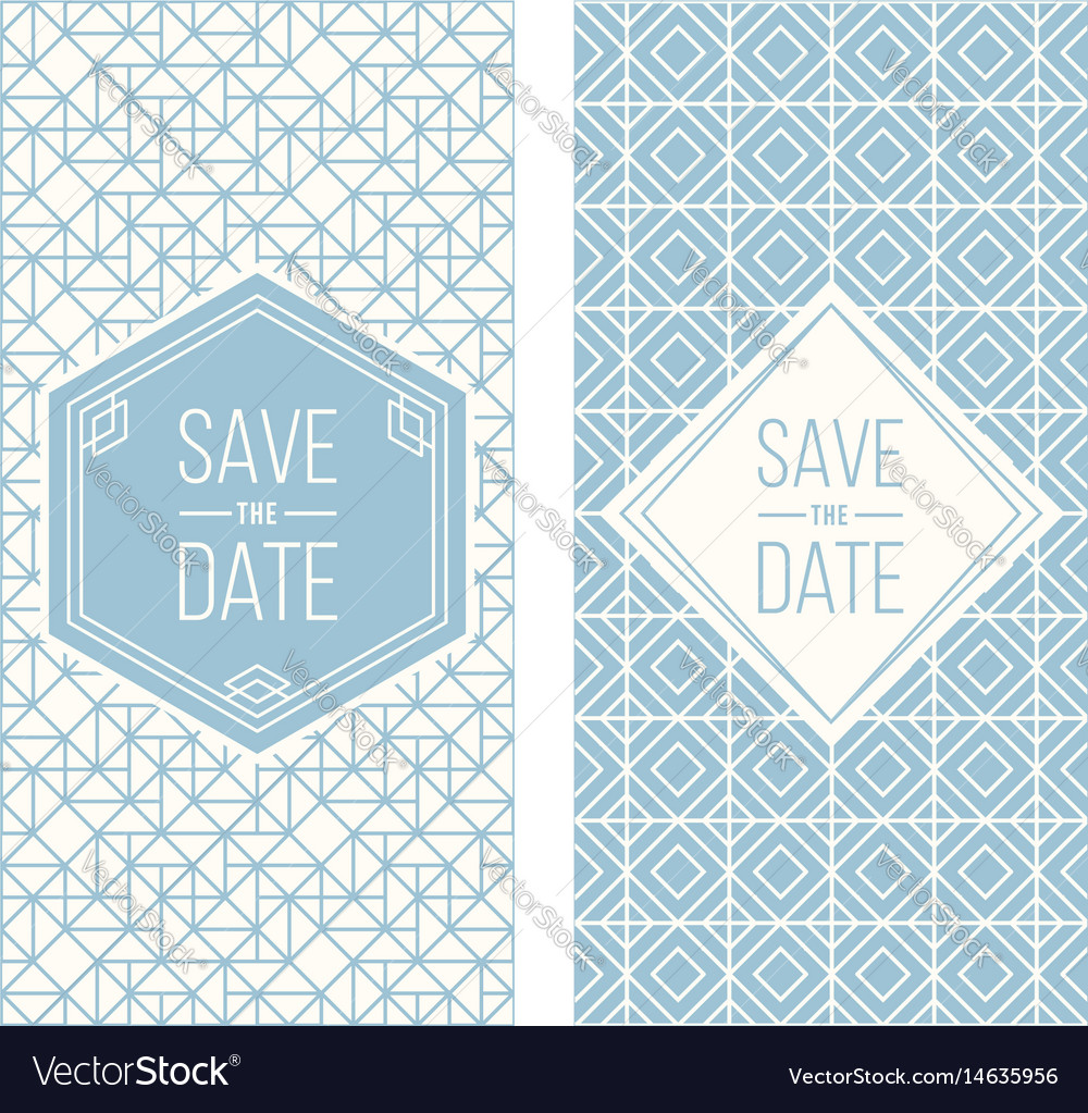 Retro invitation templates patterned background