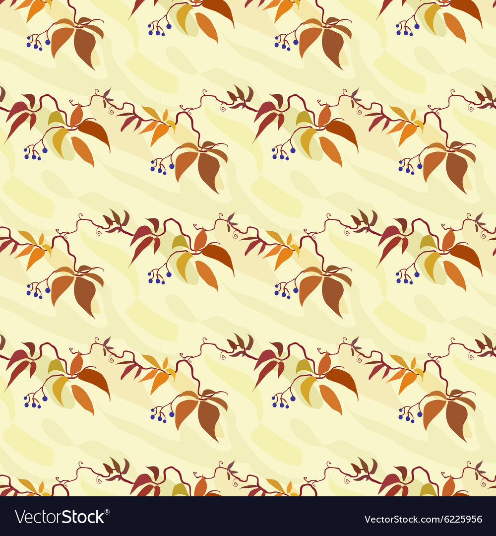 Seamless pattern with autumn wild grape