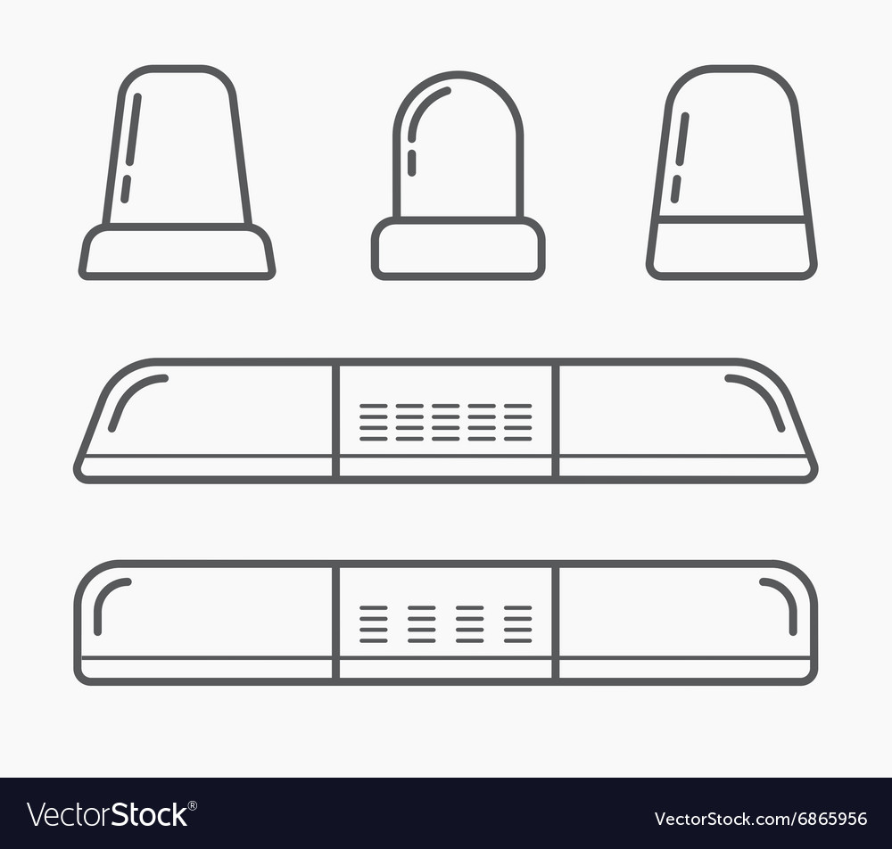 Special flashers of emergency dept department Vector Image