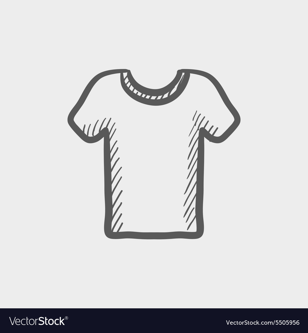 T-shirt sketch icon