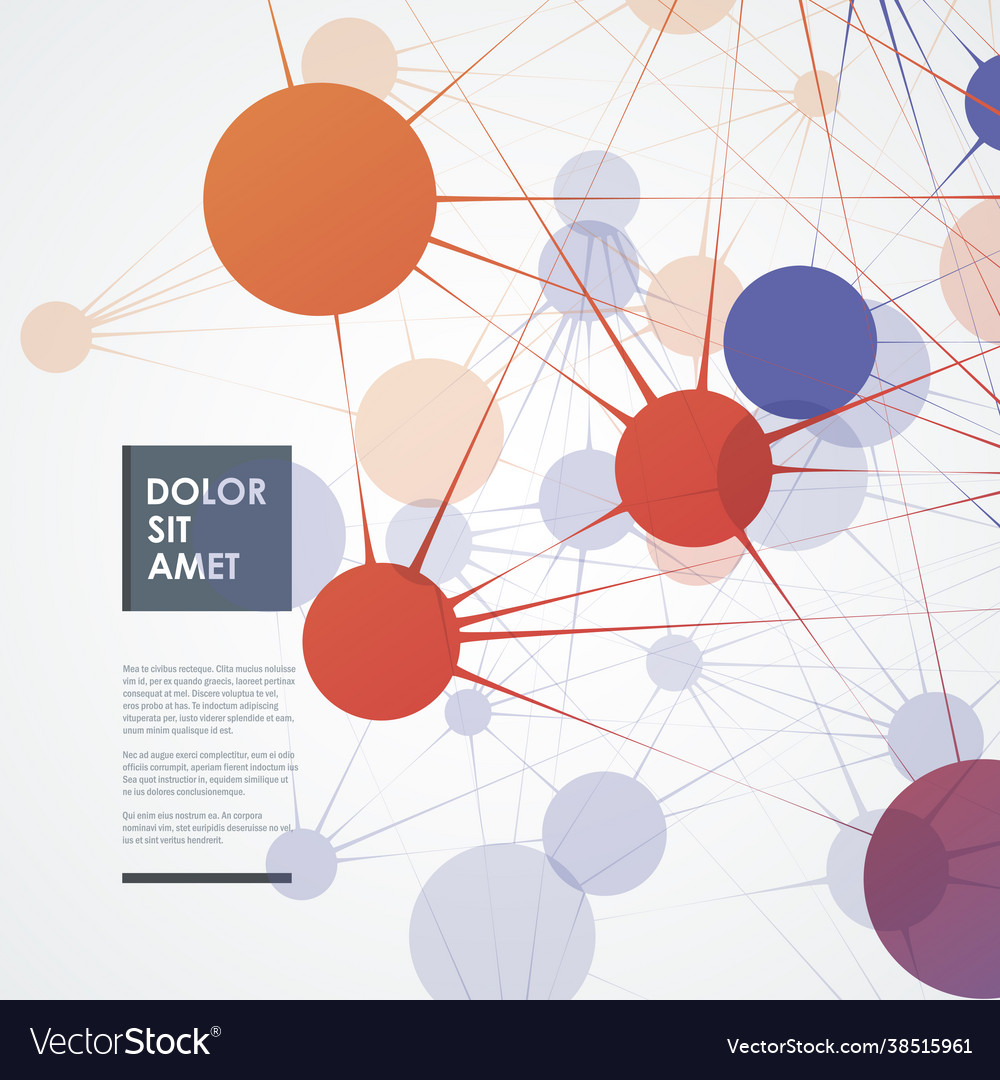 Abstract design with connected dots and lines vector image Abstract design with connected dots and lines