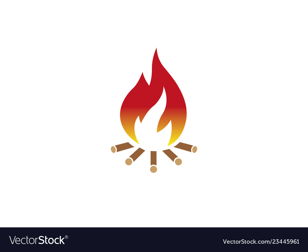 Burning Campfire Flames