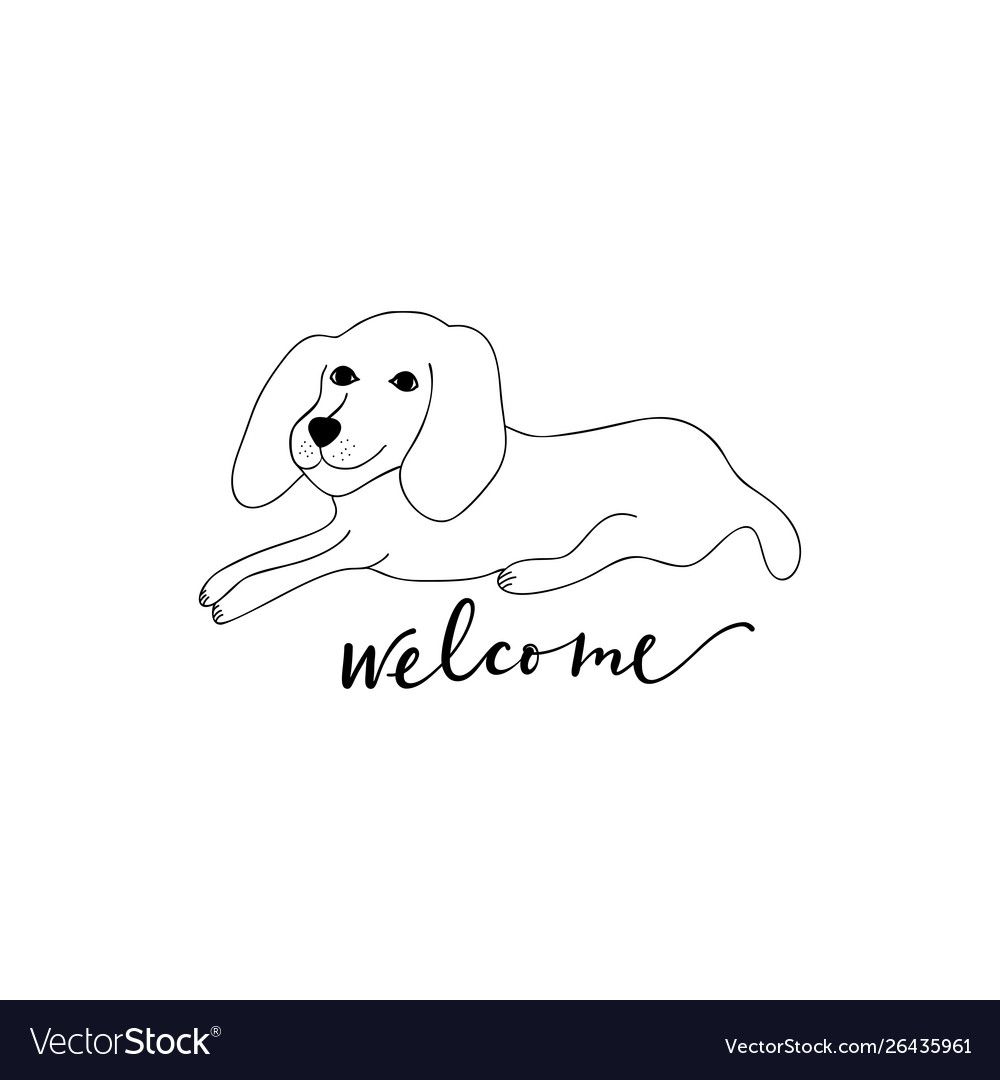 Dog welcome sign