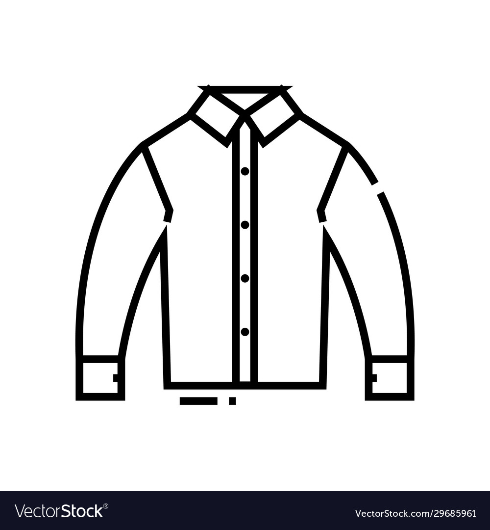 Fashion jacket line icon concept sign outline