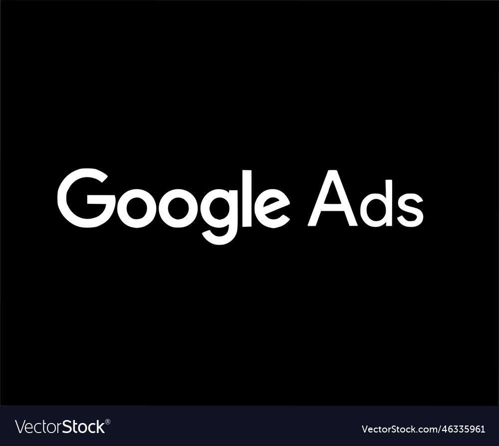 Google ads logo symbol name white design Vector Image