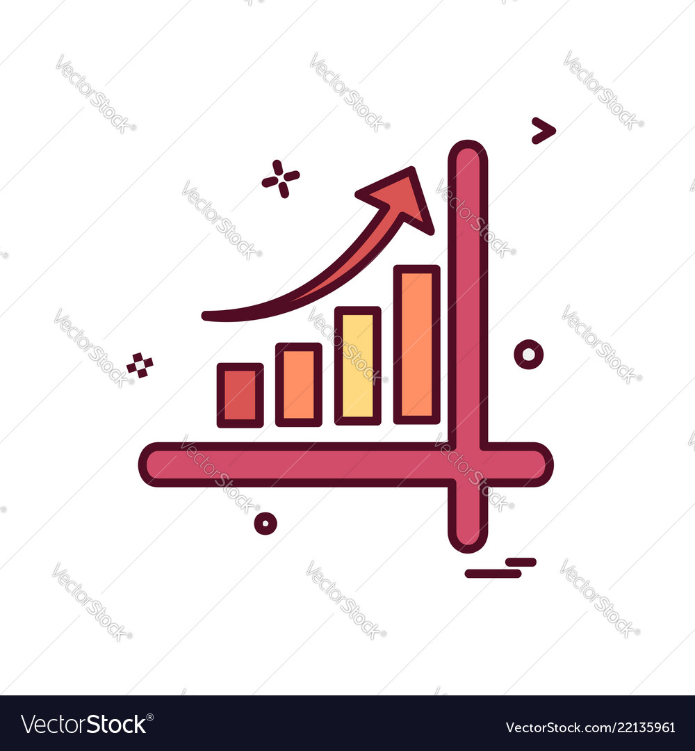 Graph icon design vector image Graph icon design