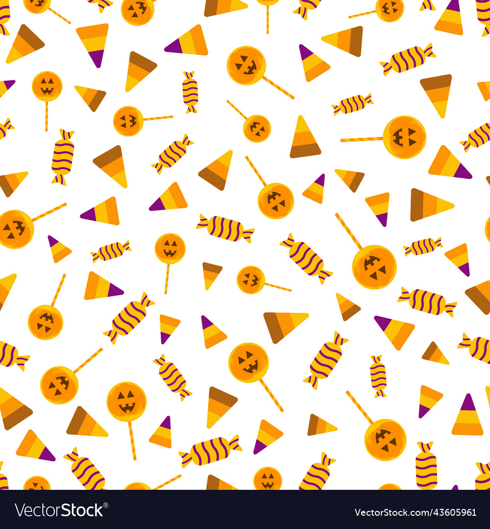 Halloween candy seamless pattern party