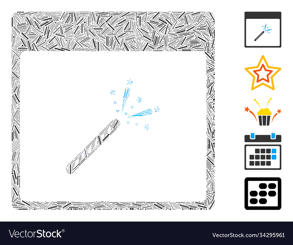 Hatch mosaic sparkler firecracker calendar page