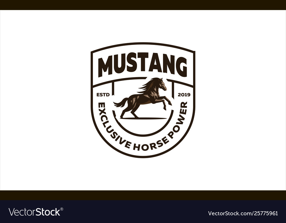 Horse image in classic minimal style