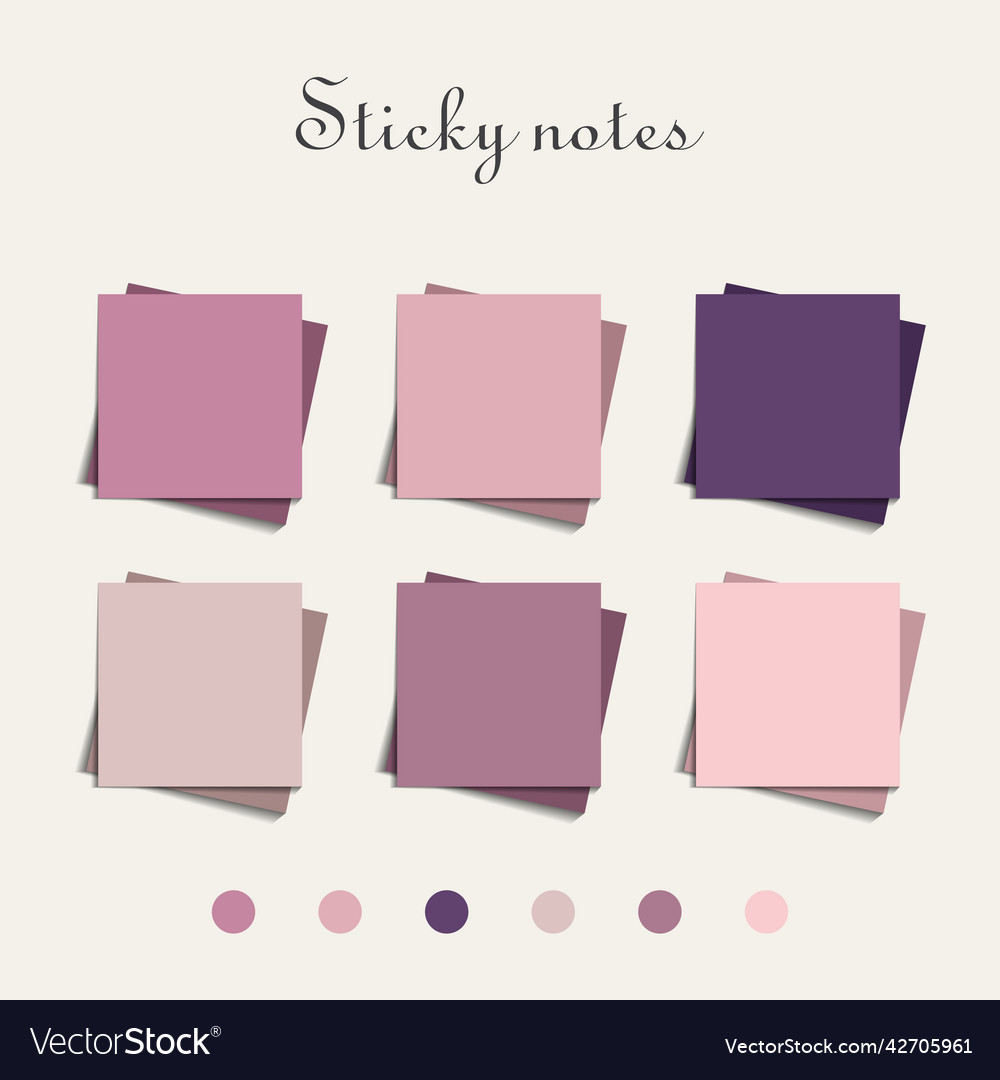 Multicolor post it notes isolated background