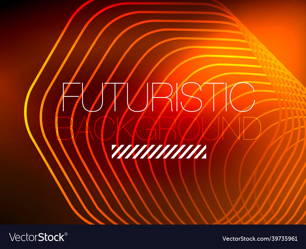 Neon color square shape lines abstract background Vector Image Neon color square shape lines abstract background
