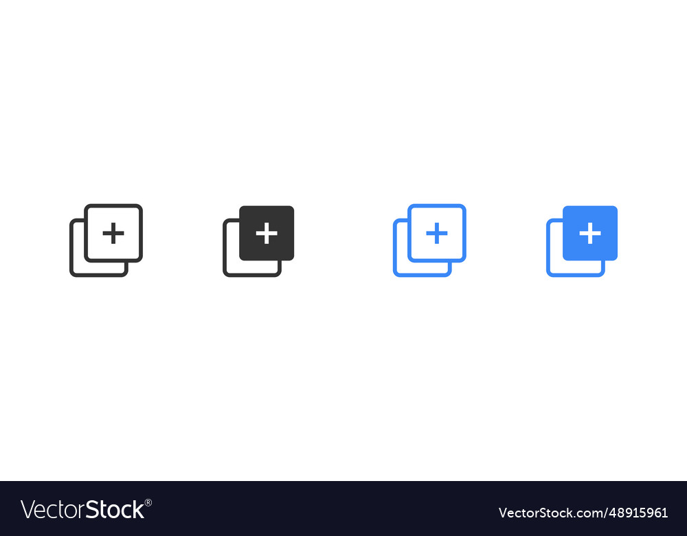 New tab on browser or copy icon set web button