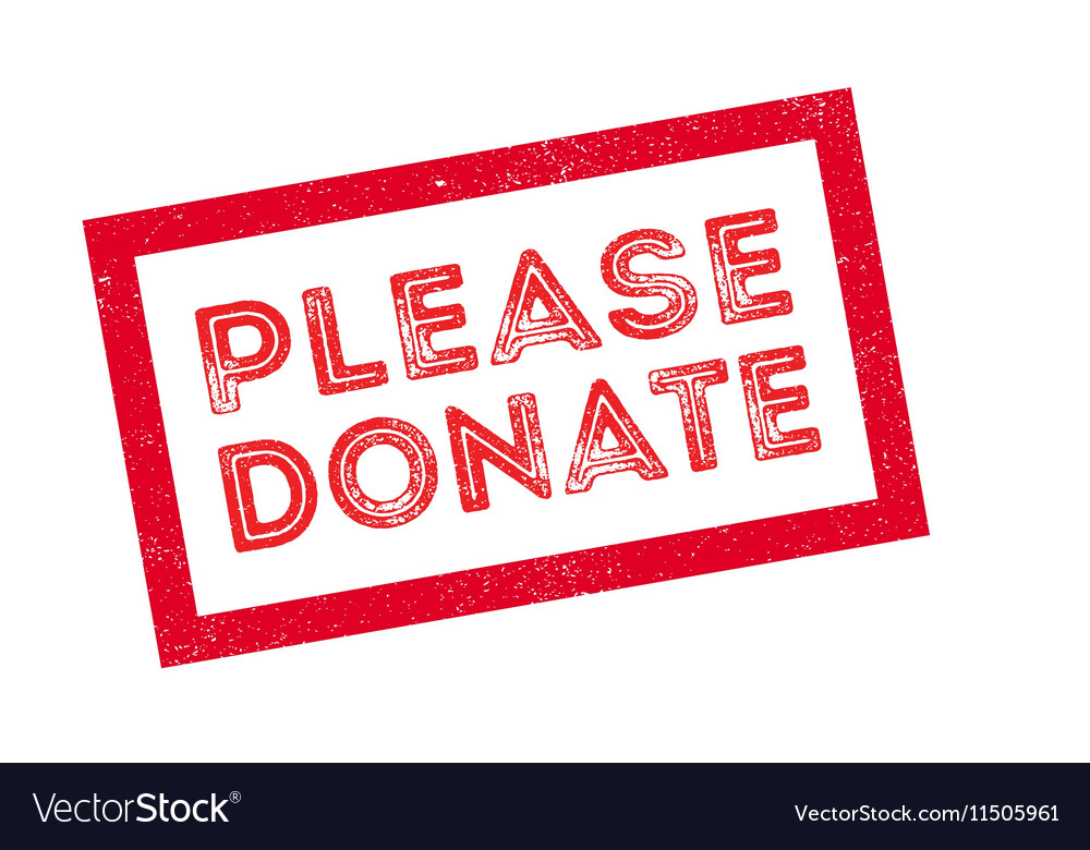 Please donate Royalty Free Vector Image - VectorStock