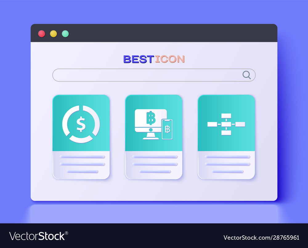 Set computer monitor with mobile phone vector image Set computer monitor with mobile phone