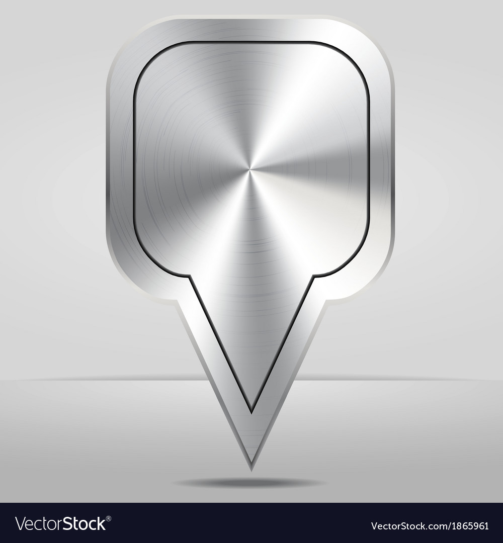 Silver map location pointer icon