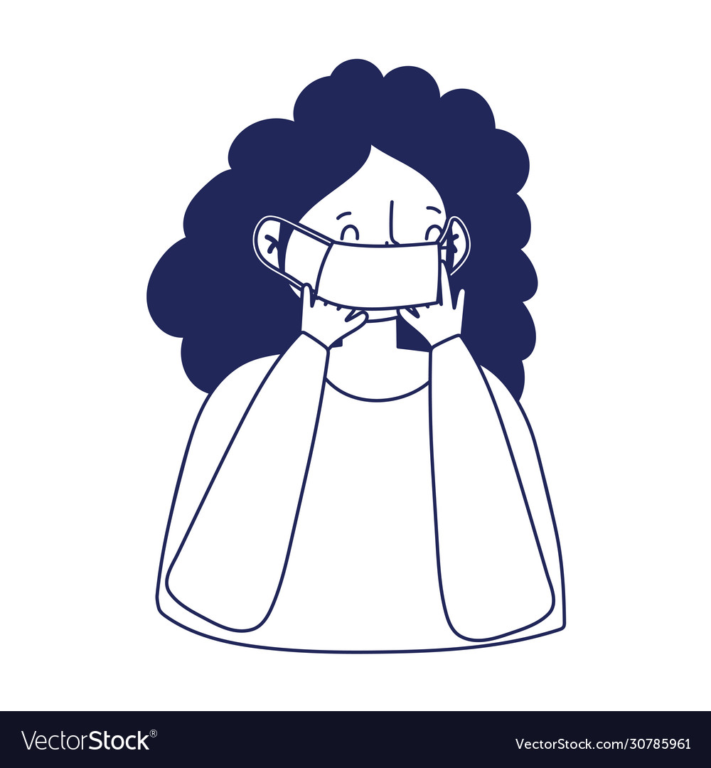 Woman with mask design Royalty Free Vector Image