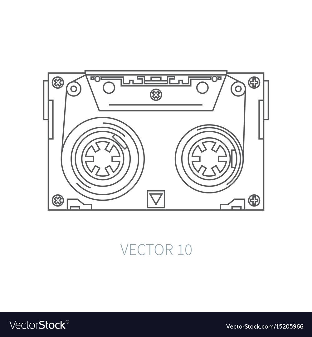 Audio Cassette Icon - Retro Style