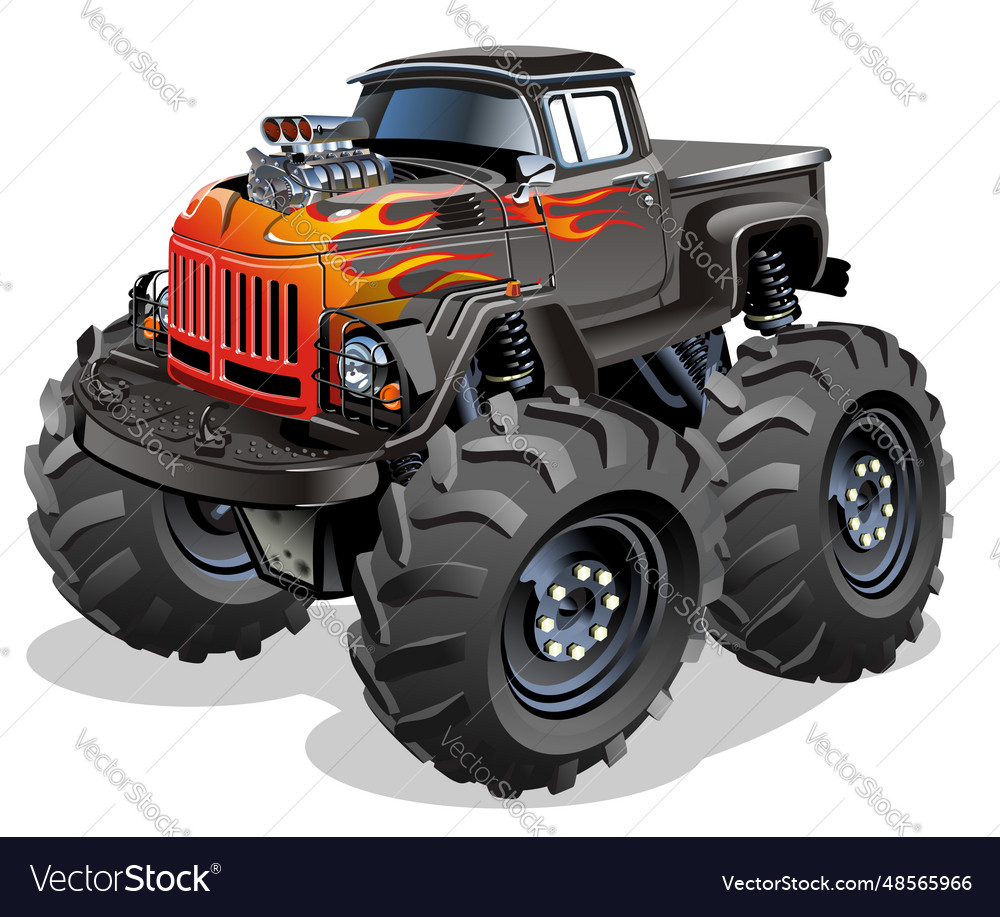 Cartoon Monster Truck Royalty Free Vector Image