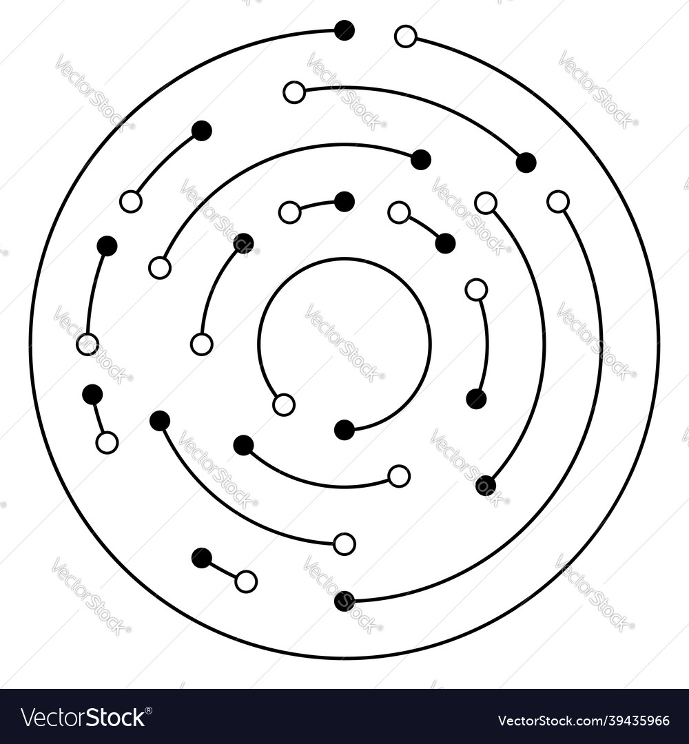 Circular concentric lines segmented circles