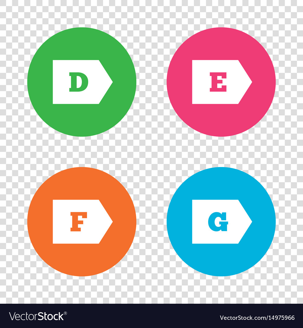 Energy Efficiency Class Icons Royalty Free Vector Image 0368