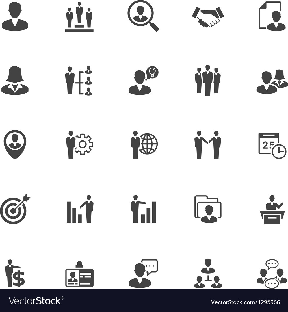 Management and human resource icons Royalty Free Vector