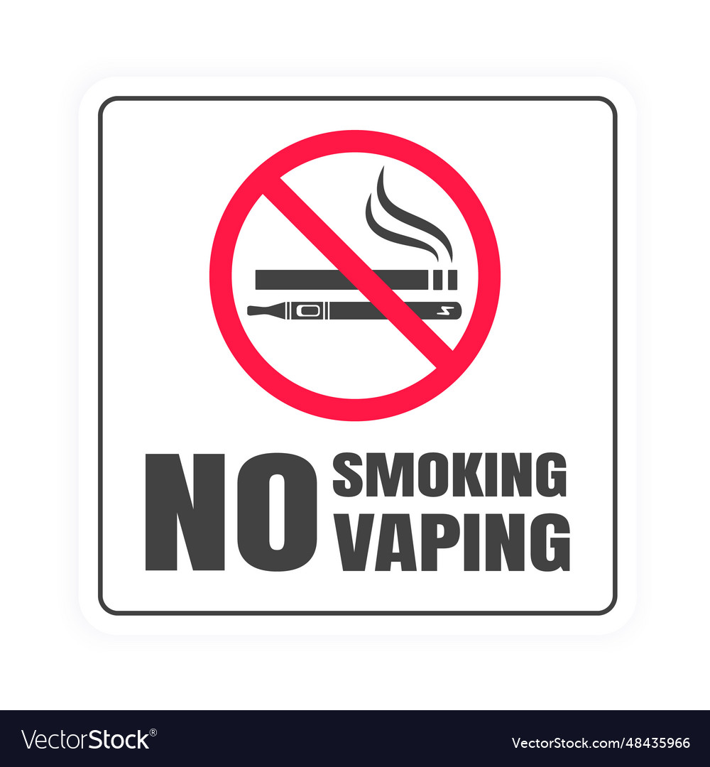 No smoking vaping sign Royalty Free Vector Image