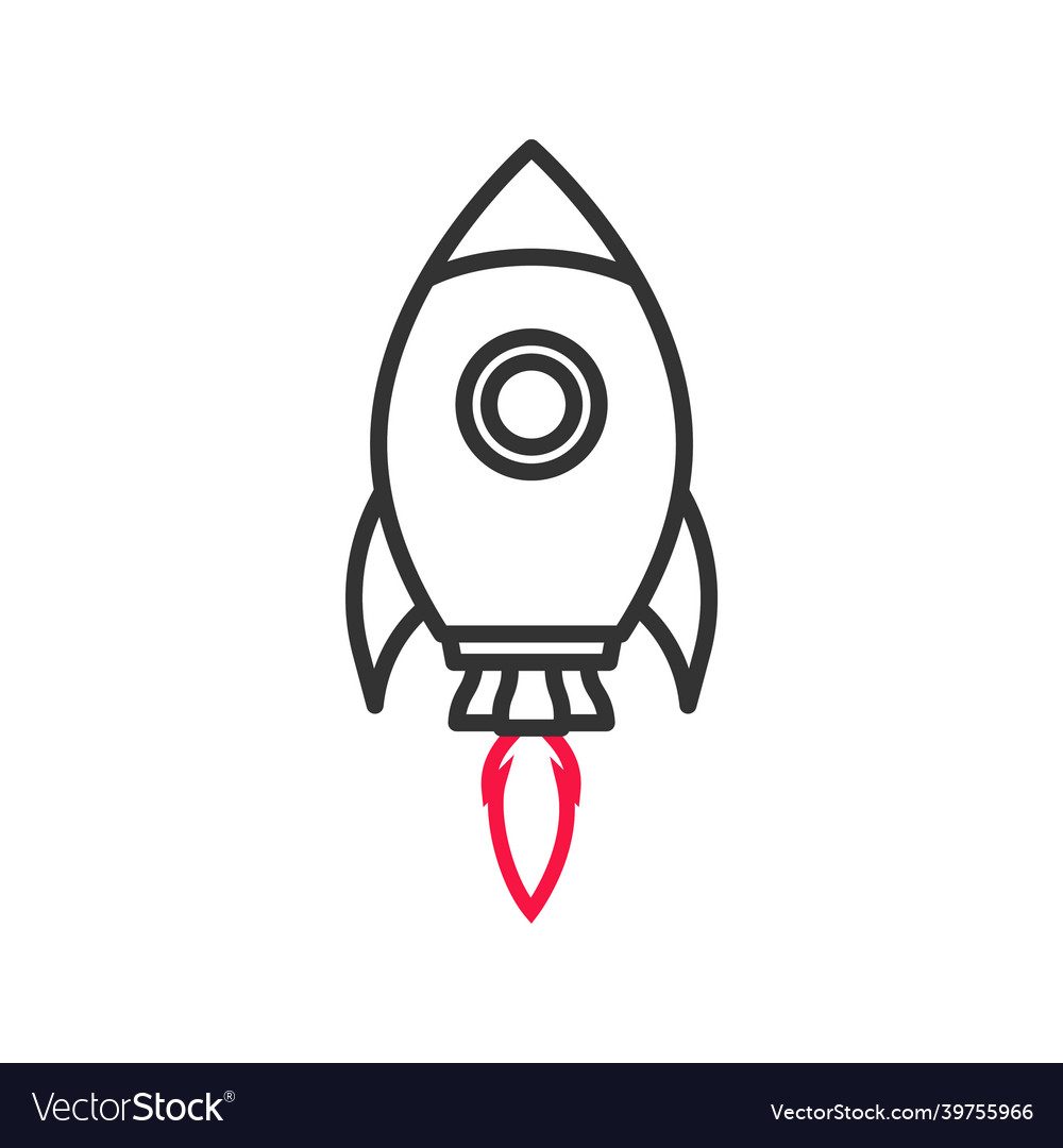 Rocket launch icon design template