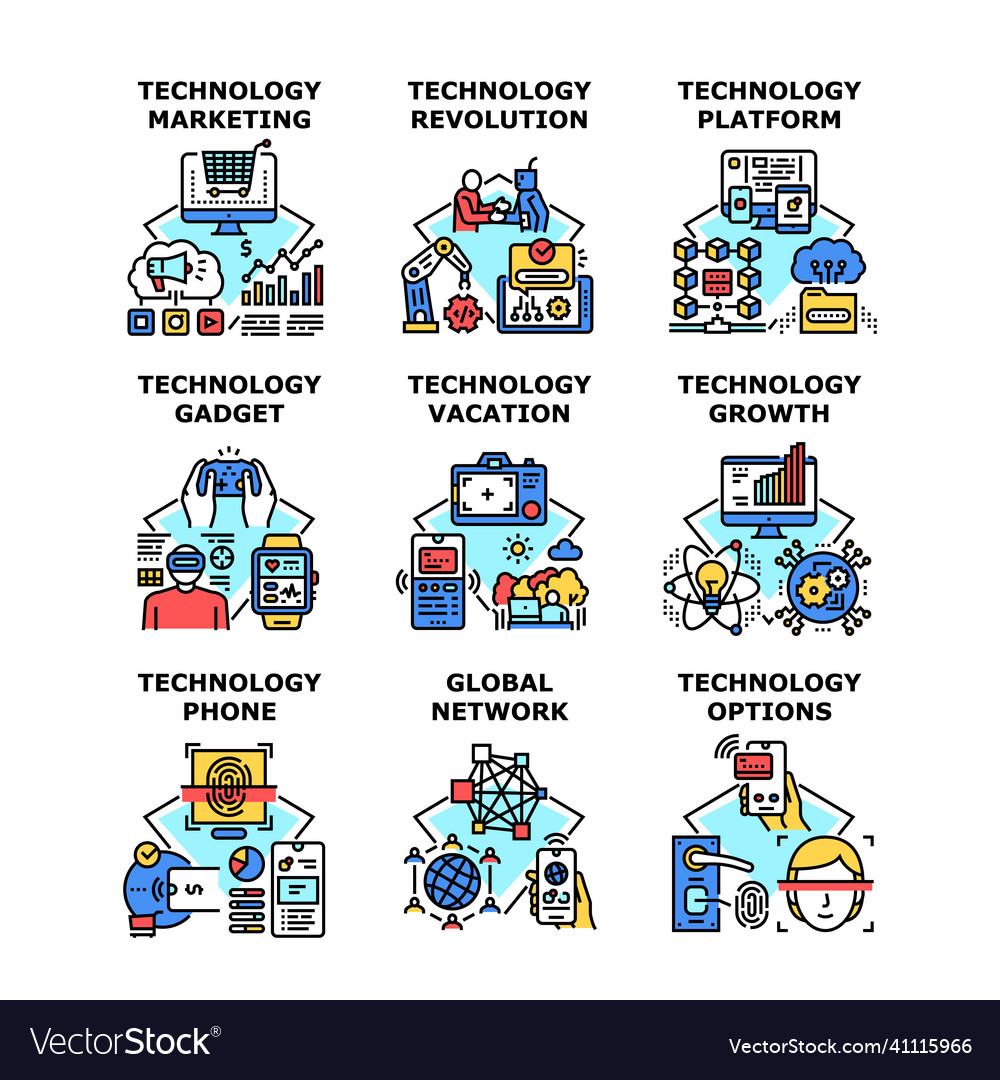 Technology business concept icon vector image Technology business concept icon