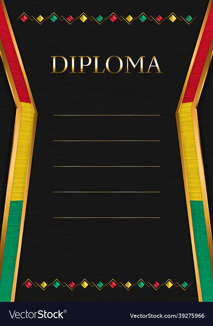 Vertical frame and border with guinea flag vector image Vertical frame and border with guinea flag
