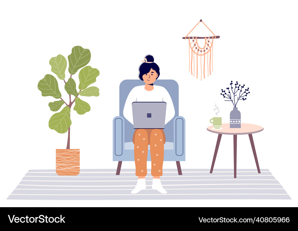 Vector Work@home Work at home Royalty Free Vector Image - VectorStock