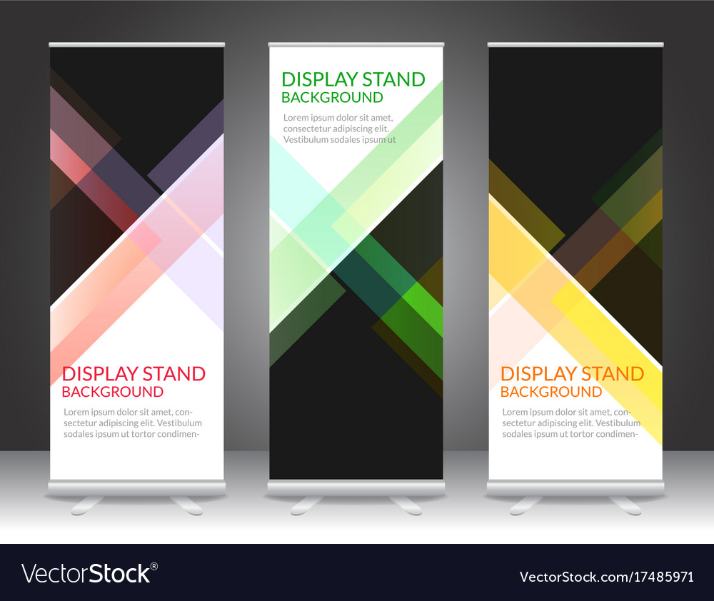 Abstract Roll-Up Banner Stand
