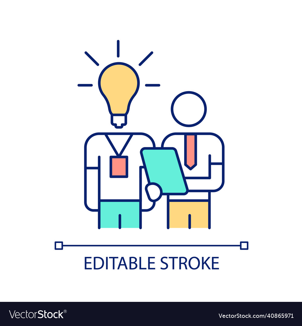 Career flexibility rgb color icon Vector Image Career flexibility rgb color icon