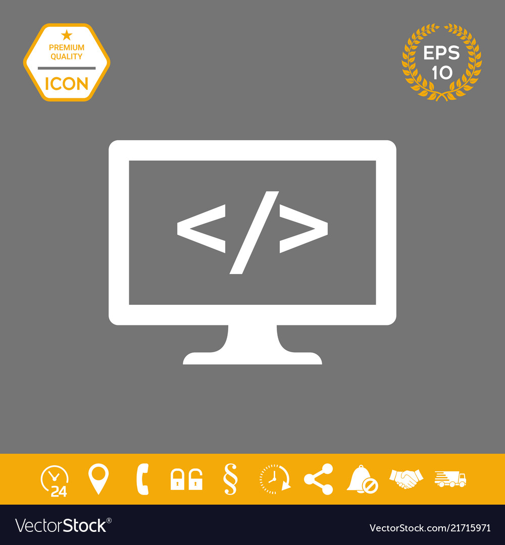 Coding symbol icon graphic elements for your Vector Image