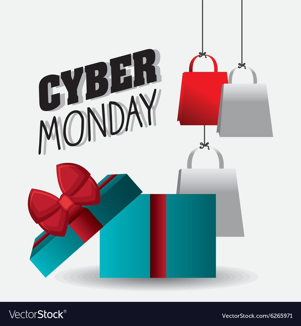 Cyber monday shopping season Royalty Free Vector Image