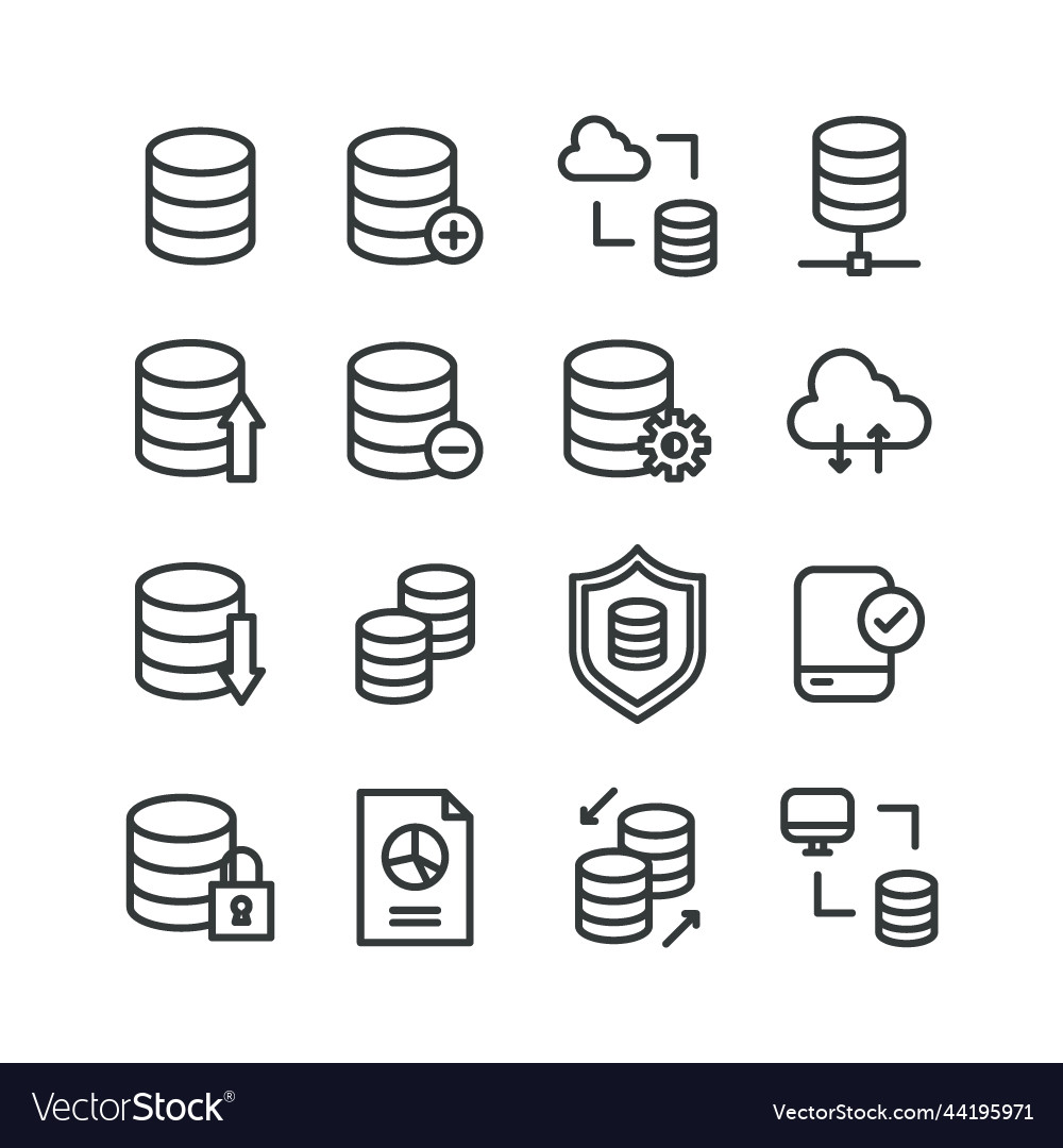 Database & Internet Icons