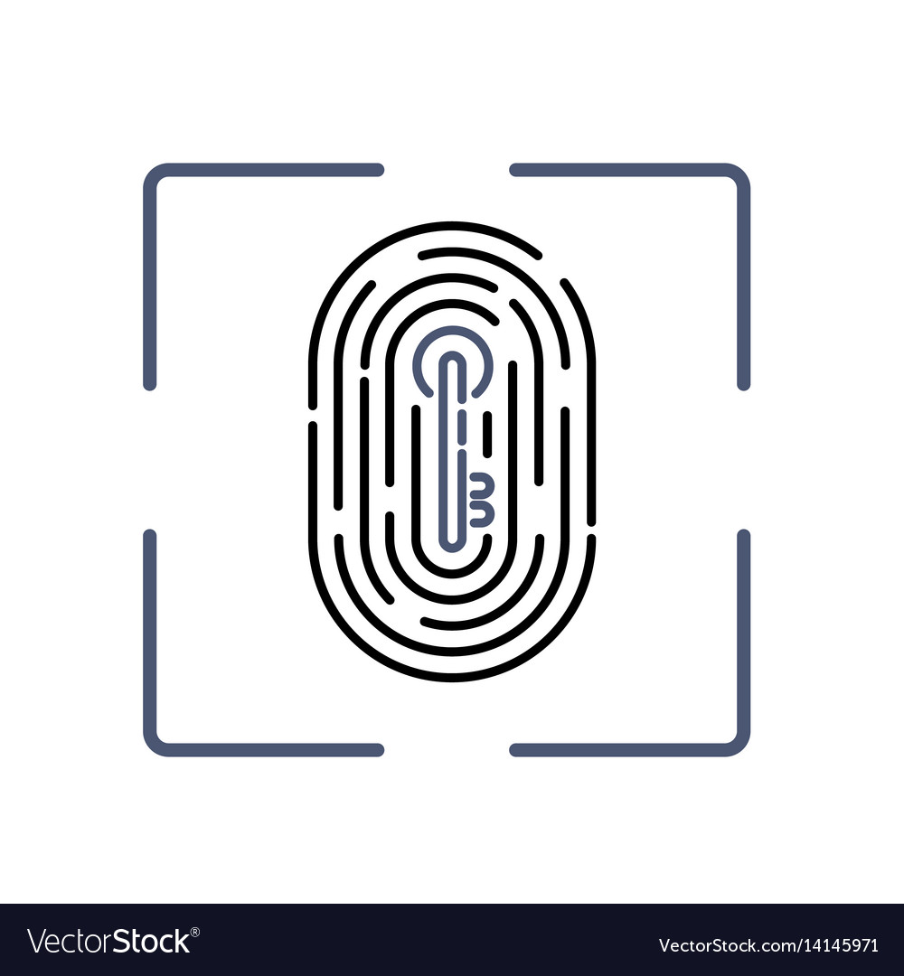 Fingerprint with key pattern inside