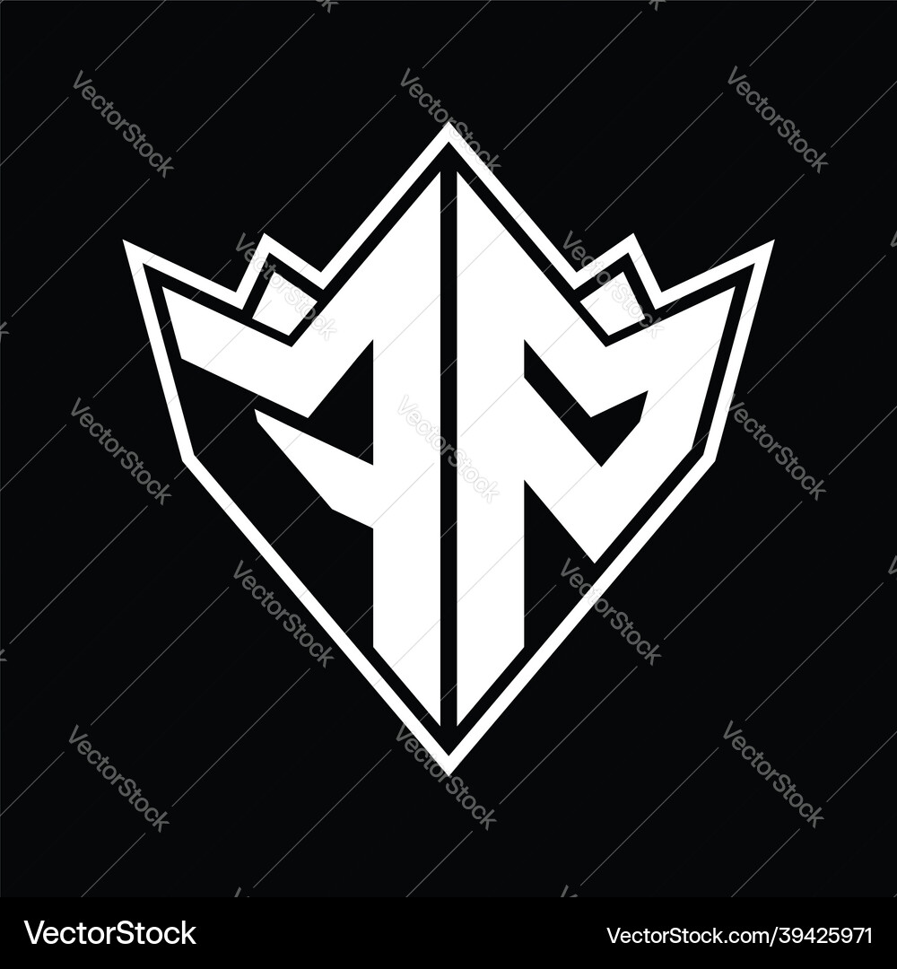Fp logo monogram design template Royalty Free Vector Image