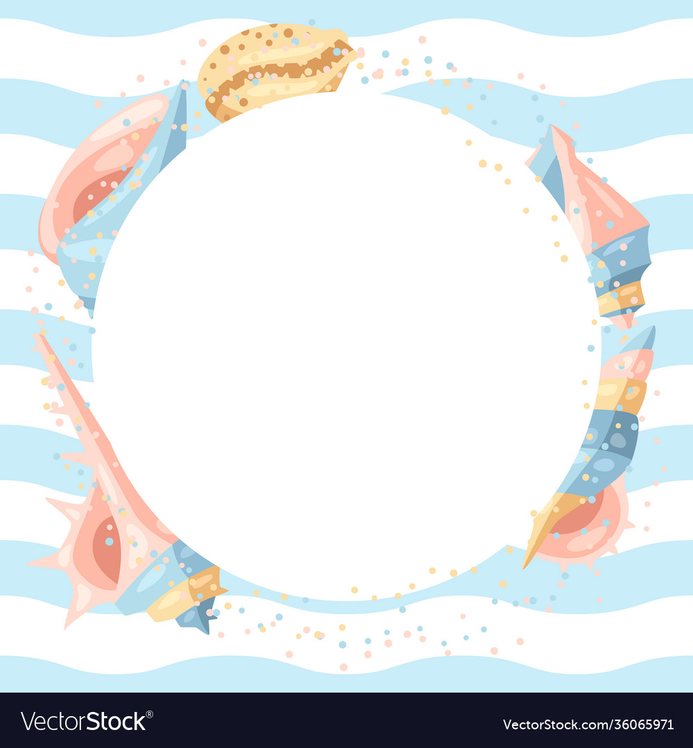 Frame with seashells