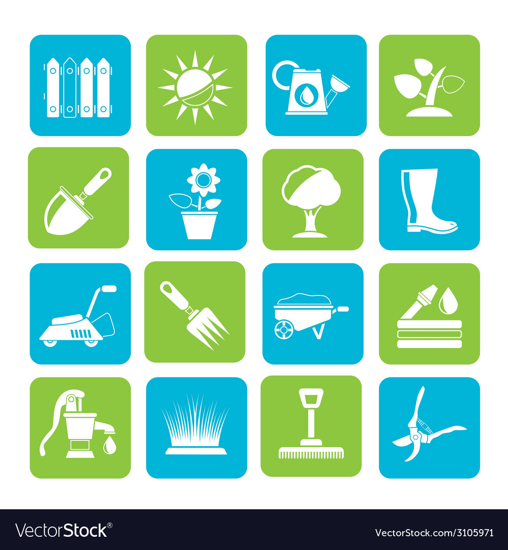 Gardening Icon Set - Tools & Objects