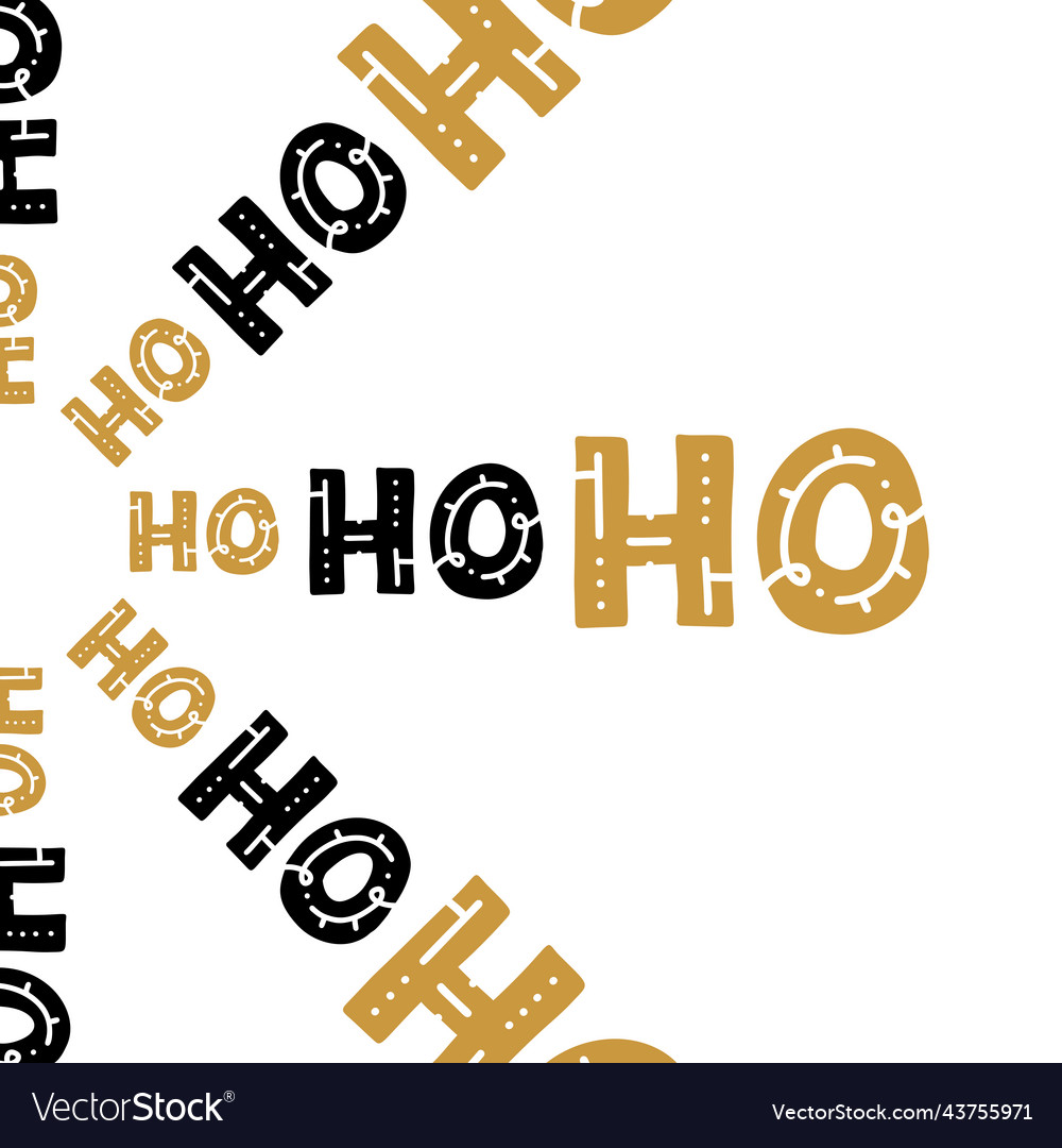 Hand written lettering hohoho text on isolated