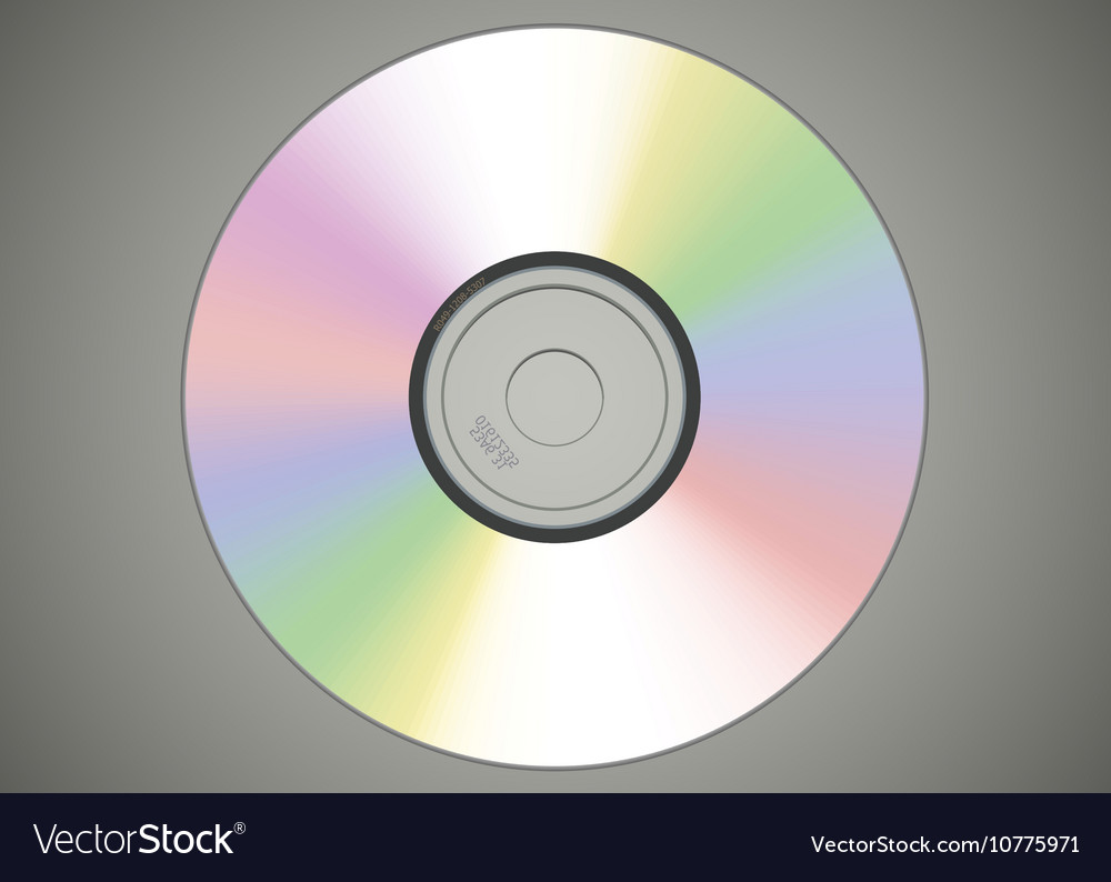 Isolated CD Disk - Close-Up View