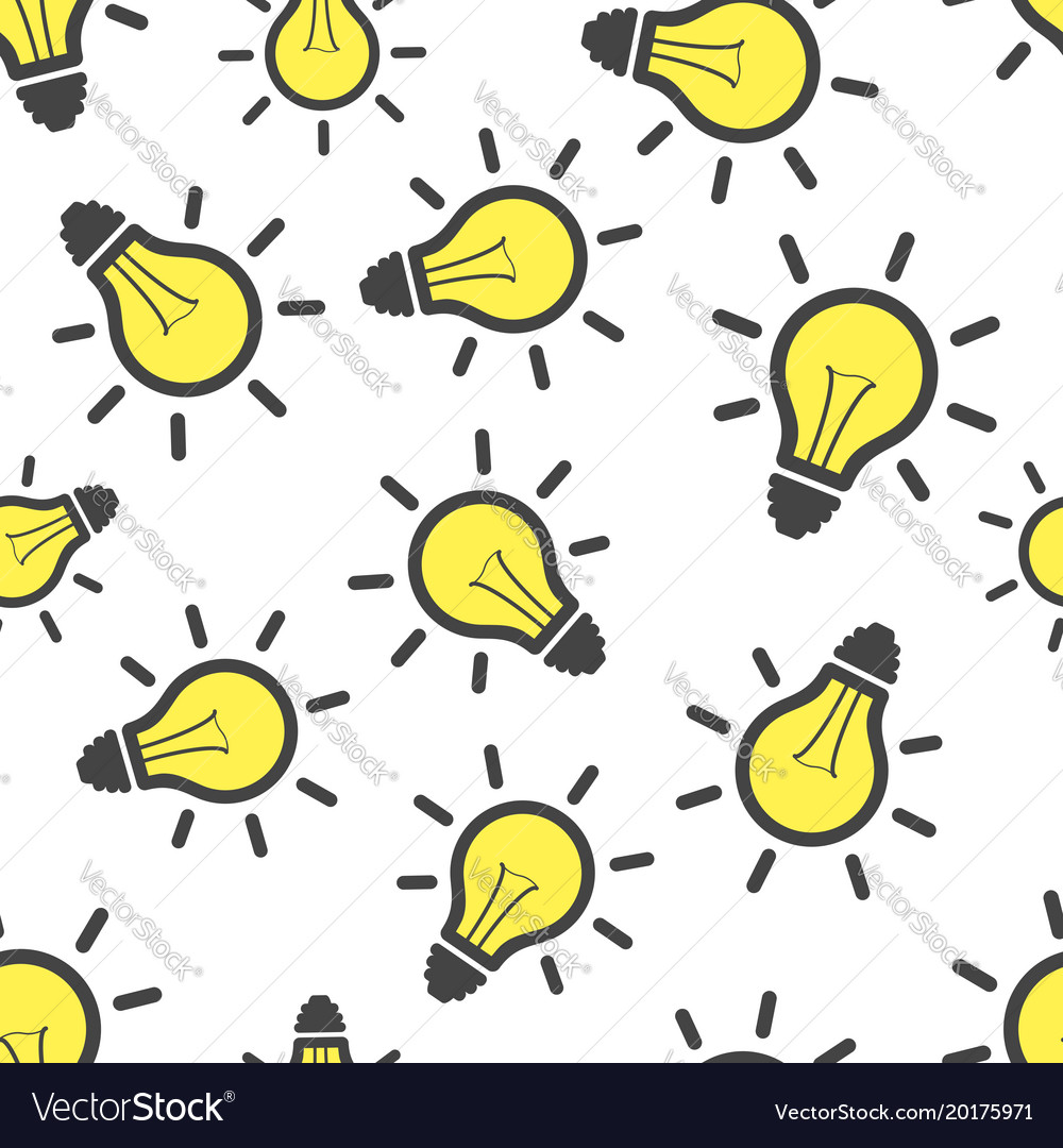 Light bulb seamless pattern background business