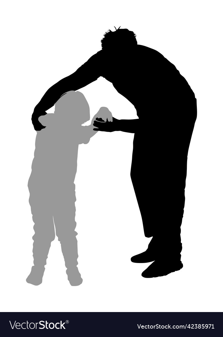 Physiotherapist child rehabilitation silhouette