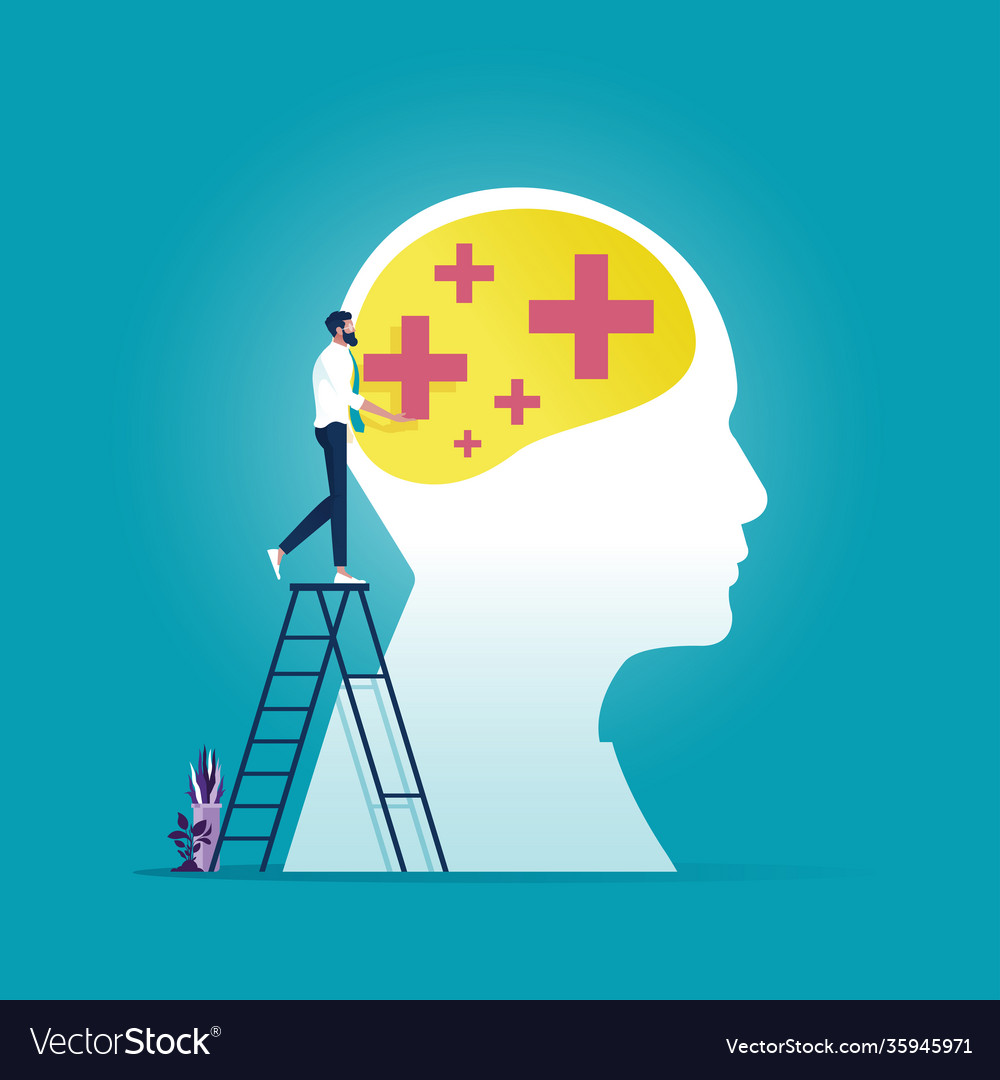 Positive thinking concept Royalty Free Vector Image